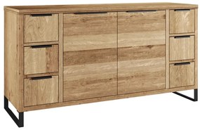 furniture-nabytek.cz - Masivní koupelnová skříňka Sydney z divokého dubu, olejovaná, hnědá – 138×45×74 cm