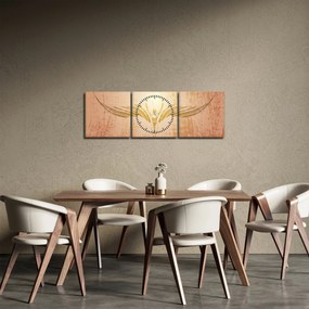 Obraz - Anjelská abstrakcia (s hodinami) (90x30 cm)