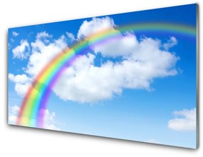 Obraz na akrylátovom skle Dúha nebo mraky príroda 140x70 cm