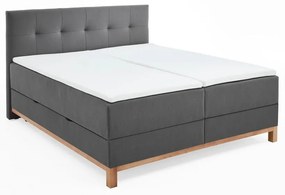 Tmavosivá boxspring posteľ s úložným priestorom 180x200 cm Catania - Meise Möbel