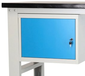 Dielenský stôl Solid MDF-10, 180 cm, závesný box, čierna