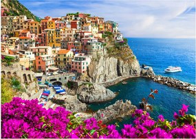Obraz - Talianska dedinka Manarola (70x50 cm)