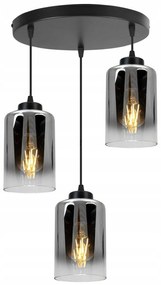 Závesné svietidlo Hella1, 3x sklenené tienidlo (mix 3 farieb), o