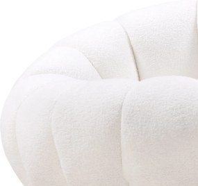 Dizajnové relaxačné kreslo VENEZIA 100 cm boucle biele