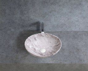 Cerano Marbelo, keramické umývadlo na dosku 41x33 cm, imitácia mramoru, CER-CER-477005