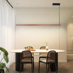 Immax NEO 07304L - LED stmievateľný luster na lane MADEIRA 33W/230V Wi-Fi Tuya 152 cm dub