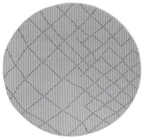 Dekorstudio Šnúrkový okrúhly koberec PALM 3526 - antracitový Priemer koberca: 120cm