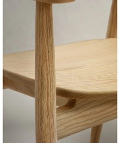 Jedálenská stolička z dubového dreva v prírodnej farbe Fondes – Kave Home