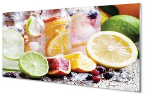 Obraz plexi Poháre ovocný kokteil ľadu 140x70 cm