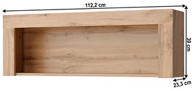 Závesná polica MORATIZ, dub Wotan