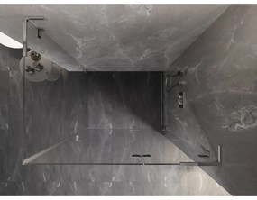 Mexen Lunar, L pravý výklopný sprchový kút 90 x 70 cm, 8mm číre sklo, chrómový profil, 834L-090-070-01-00-P