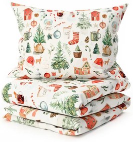 Mikroflanelové obliečky FESTIVE MAGIC biele Rozmer obliečky: 2 ks 70 x 90 cm | 200 x 220 cm