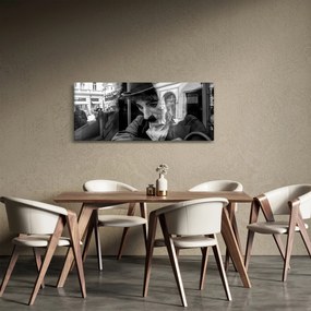 Obraz - Charles Chaplin v Prahe (120x50 cm)