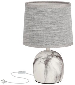 Svetlosivá stolová lampa s textilným tienidlom (výška 25 cm) Adelina – Candellux Lighting