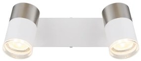 Globo 57851-2 - Bodové svietidlo BRISBON 2xGU10/25W/230V biela/chróm