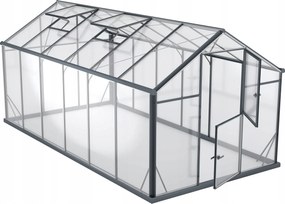 Skleník Glass L-10 Tvrdené Sklo 220x430x208 cm Antracit 9,5 m2 Sklenený
