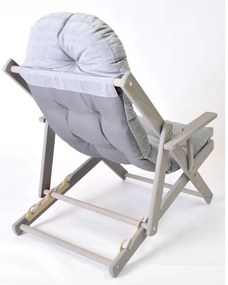 Sivé drevené skladacie záhradné ležadlo Borneo – Rojaplast