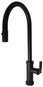 ALVEUS 1132179 - Drezová batéria s vyťahovacou sprškou NERINA 46,8 cm čierna