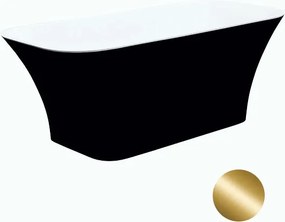 Besco Voľne stojaca vaňa z liateho mramoru Assos S-Line BW 160x70 BESCO-Typ výpuste: Click-Clack s vrchným čistením, grafit, BESCO-Rozmery: 160x70, B…