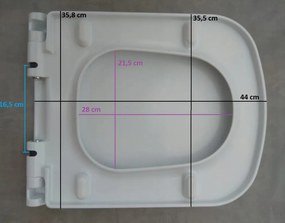 Cersanit COLOUR WC sedátko duroplast / antibakteriálne, biela, K98-0092