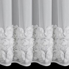 ZÁCLONA NA PÁSKE EVA MINGE ROSES8 400X160 CM BIELA