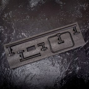 Sada 4 kúpeľňových doplnkov REA Grid, čierna