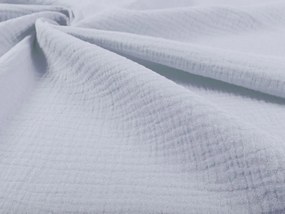 Biante Mušelínové posteľné obliečky Nature MSN-023 Svetlo modrosivé Jednolôžko 140x200 a 70x90 cm