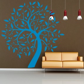 Veselá Stena Samolepka Listnatý strom Farba: fialová, Veľkosť: 60 x 60 cm