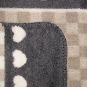 Červeno-biela obojstranný károvaný pléd Caro XL - 150*200 cm