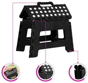 Skladacia stolička AMIGO čierna veľkosť M