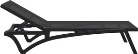 PACIFIC záhradné lehátko black/black