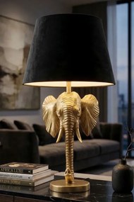 Stolná lampa Elephant 59 cm čierno-zlatá