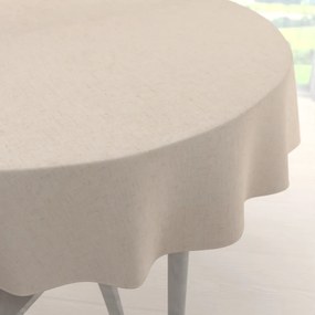 Biante Dekoračný okrúhly obrus PM-128 Prírodná režná Ø 130 cm