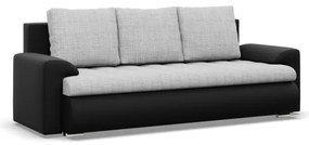 Trojmiestna rozkladacia sedačka FORESTA sivá / čierna