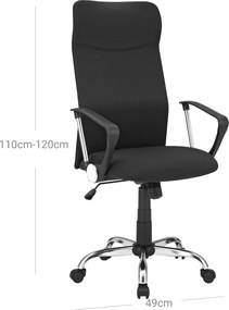 Ergonomická kancelárska stolička, čierna