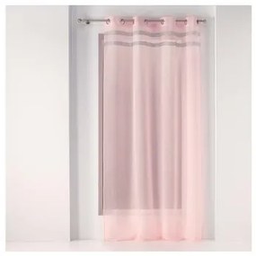 Sammer Nadčasová záclona v ružovej farbe s jemným detailom 140x240 3574386266109