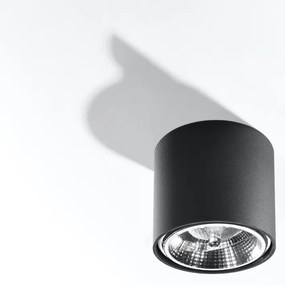 Stropné svietidlo Tiube, 1x čierne kovové tienidlo