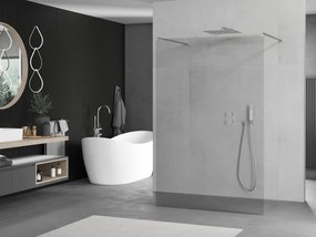 Mexen Kioto, sprchová zástena Walk-In 105 x 200 cm, 8mm číre sklo, chrómový profil, 800-105-002-01-00