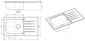 ALVEUS CZ ALTONE 20 černá- sklo 780x435 mm - F