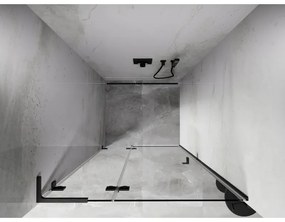 Mexen, Mexen Lunar L ľavé otočné sprchové dvere 105 cm, priehľadné, pištoľovo sivá kartáčovaná - 834L-105-000-66-00-L