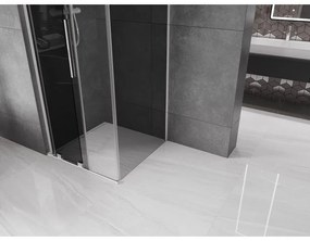 Mexen Velar L, sprchový kút s posuvnými dverami 110 x 110 cm, 8mm šedé sklo, chrómová, 871-110-110-43-01