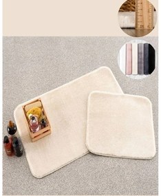 Krémové kúpeľňové predložky v súprave 2 ks 50x90 cm Plush – Mila Home