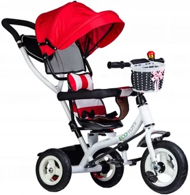 Eco Toys Trojkolka červená s otačaním sedadla