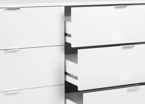 Komoda se 6 zásuvkami Göteborg, bílá/dub sonoma