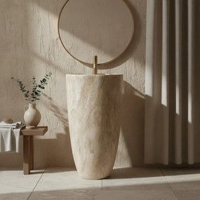 Rea Anya Savana Matt, voľne stojace umývadlo 840x450x450 mm, imitácia kameňa, REA-U3614