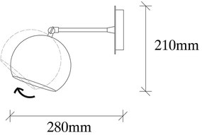 Nástenné svietidlo v bronzovej farbe ø 15 cm Sivani – Opviq lights