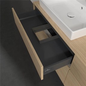 VILLEROY &amp; BOCH Collaro závesná skrinka pod umývadlo na dosku (umývadlo vľavo), 4 zásuvky, 1600 x 500 x 548 mm, Nordic Oak, C02200VJ