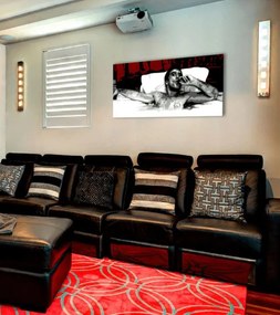 Najväčší mafiáni na plátne Scarface - Tony Montana s cigarou v bazéne 140x70 cm