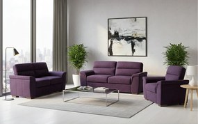 Sedacia zostava ROSSO II 3+2+1, fialová (enjoy new lux - 15 purple)