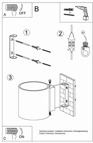 Nástenné svietidlo Orbis, 1x tmavosivé kovové tienidlo